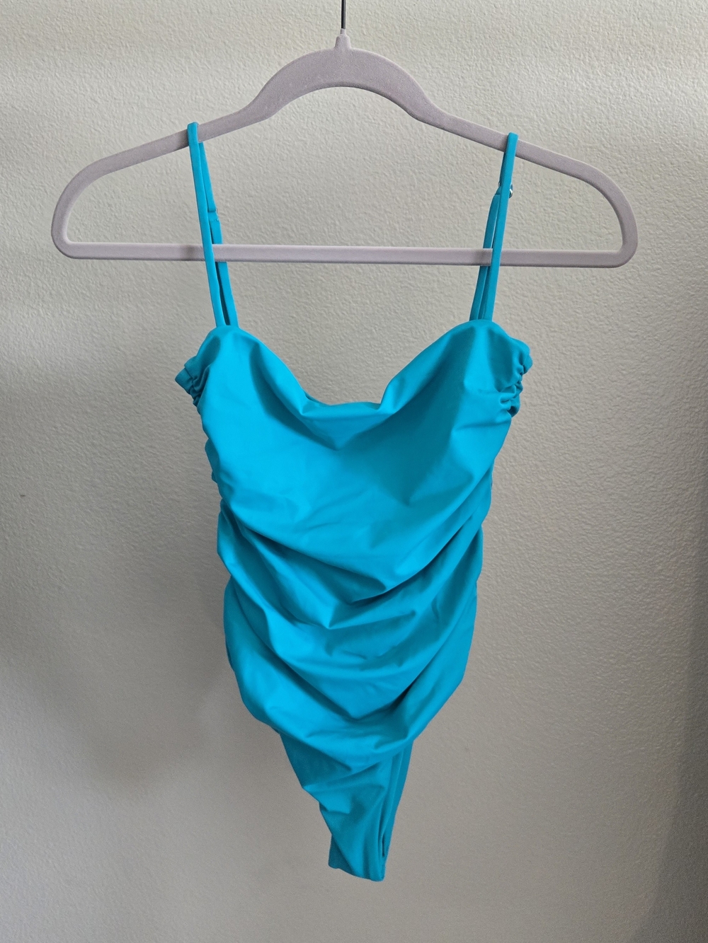 Belle Anna Turquoise Ruched One-Piece Swimsuit